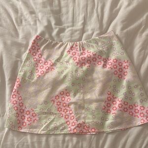 Princess Polly Cream A-Line Mini Skirt